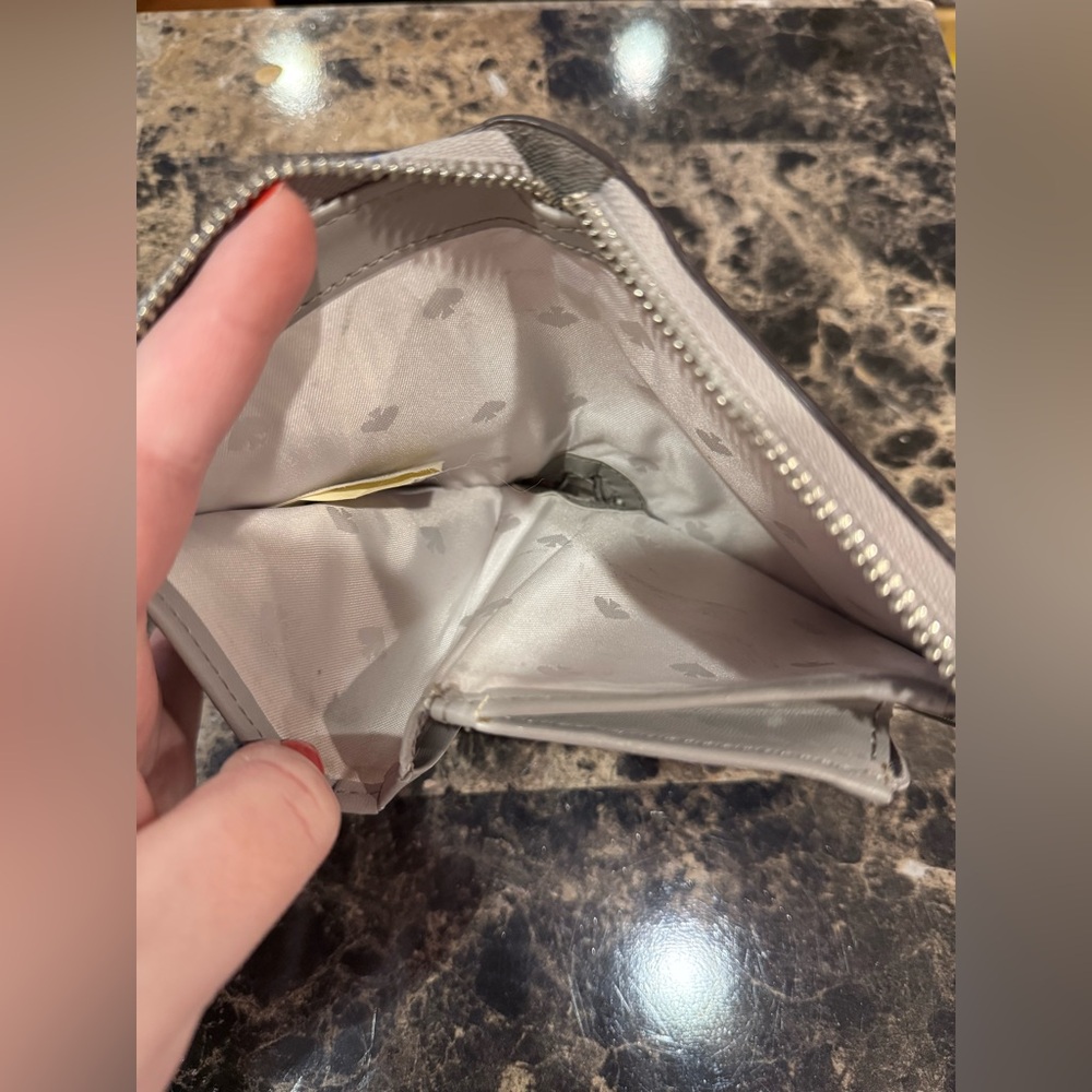 Kate Spade Staci Small Colorblock Zip Around Wallet – Parchment/Grey - Picture 13 of 16